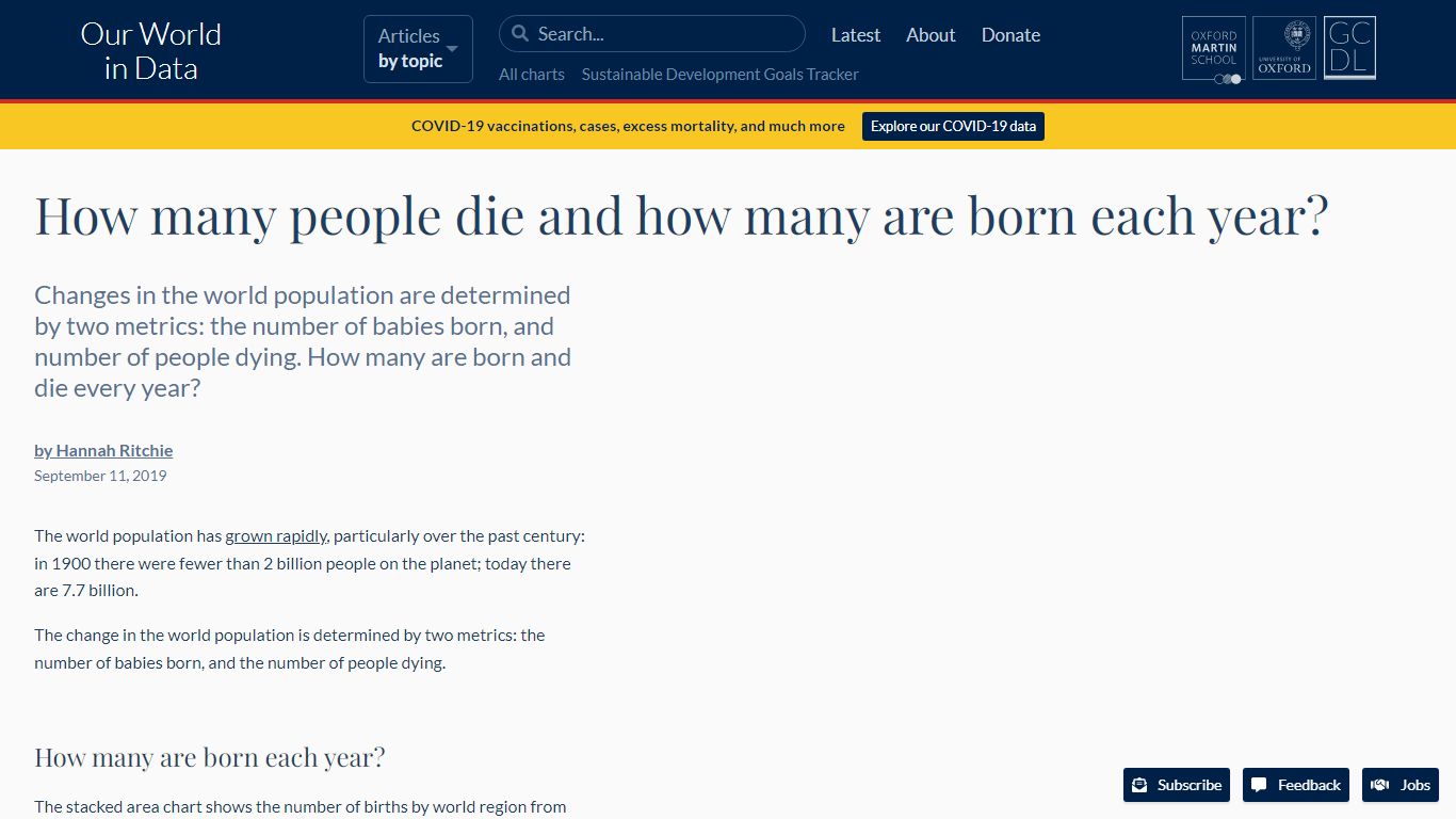 How many people die and how many are born each year? - Our World in Data